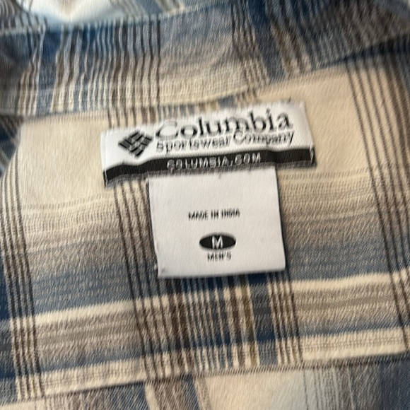 Columbia men’s gray plaid long sleeve button down shirt size medium - Picture 7 of 8